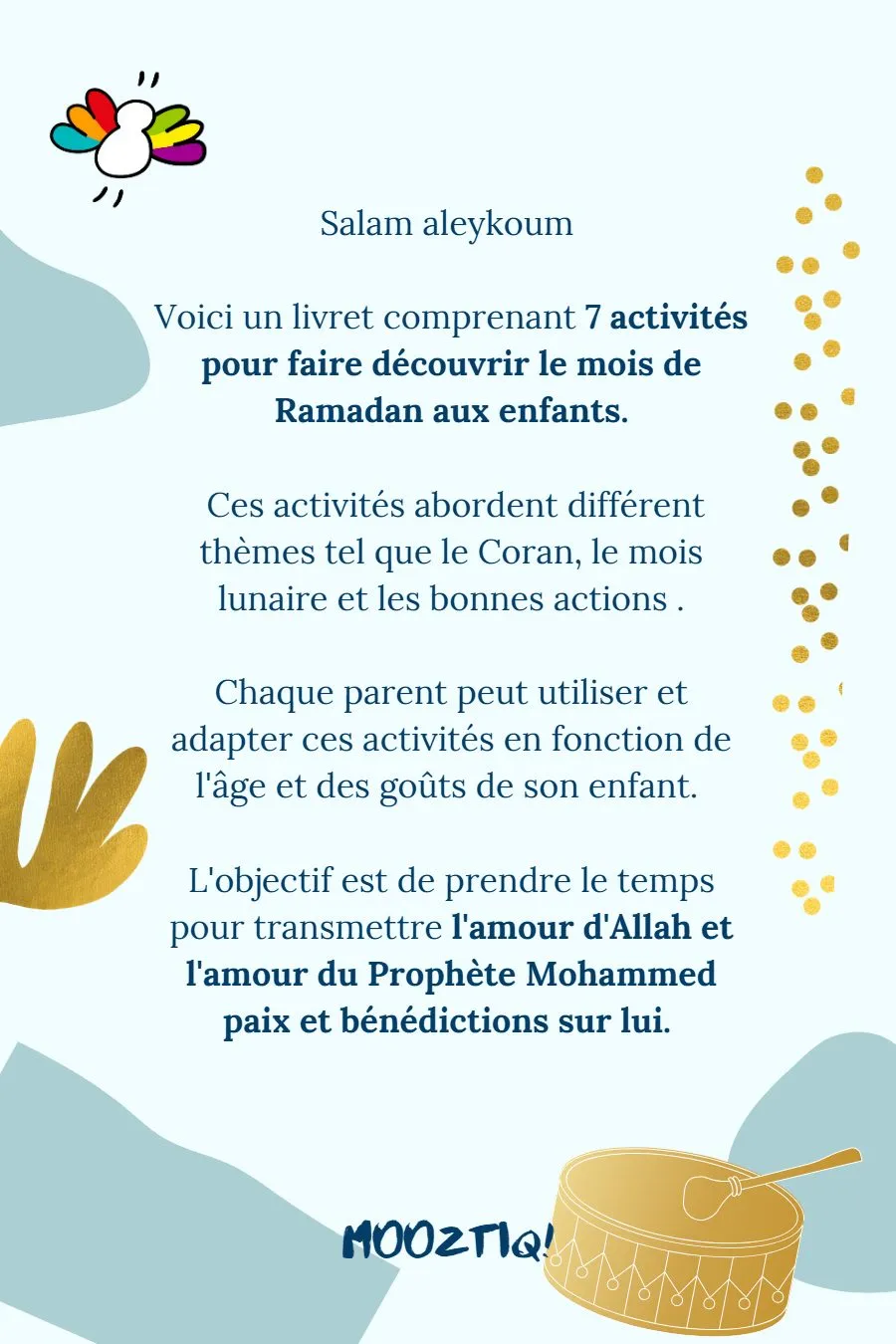 Page 2 de « Mon livret de 7 activités de Ramadan »
