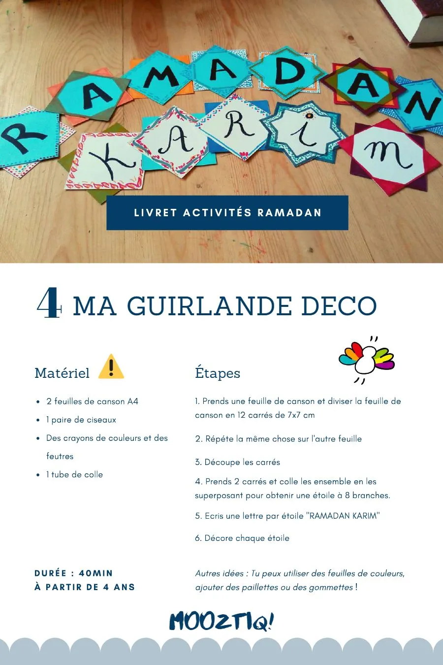 Page 6 du livret, Décore ta maison pour Ramadan, 30 activités pour Ramadan