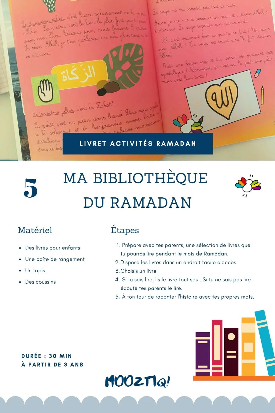 Page 7 du livret, Le Coran, les invocations et l'arabe, 30 activités pour Ramadan