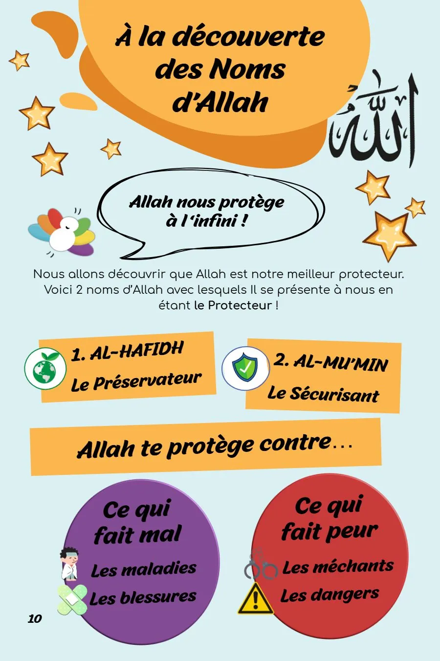 Page 10 du magazine, Les Noms d'Allah, Magazine Mooztiq n°4