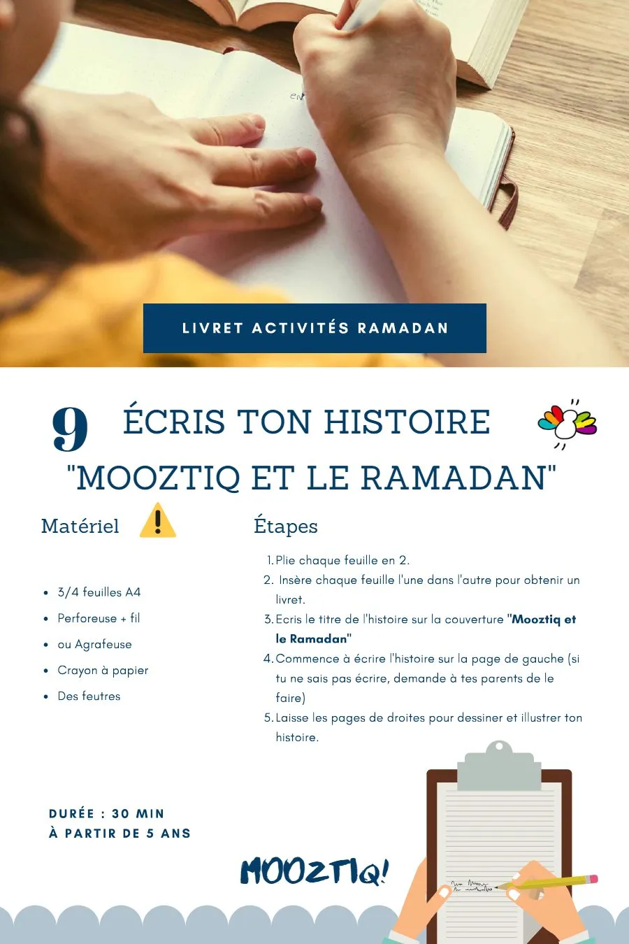 Page 11 du livret, Le Coran, les invocations et l'arabe, 30 activités pour Ramadan