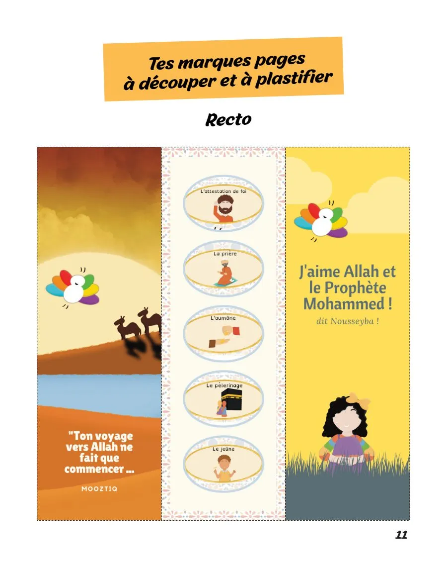 Page 11 du magazine, Tes marque-pages, Magazine Mooztiq n°1