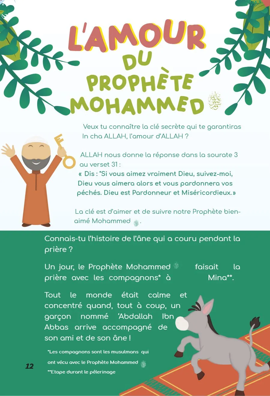 Page 12 du magazine, L'amour du Prophète ﷺ, Magazine Mooztiq n°2