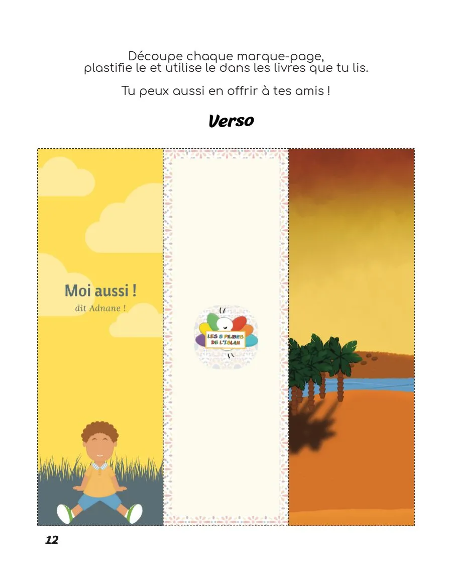 Page 12 du magazine, Tes marque-pages, Magazine Mooztiq n°1
