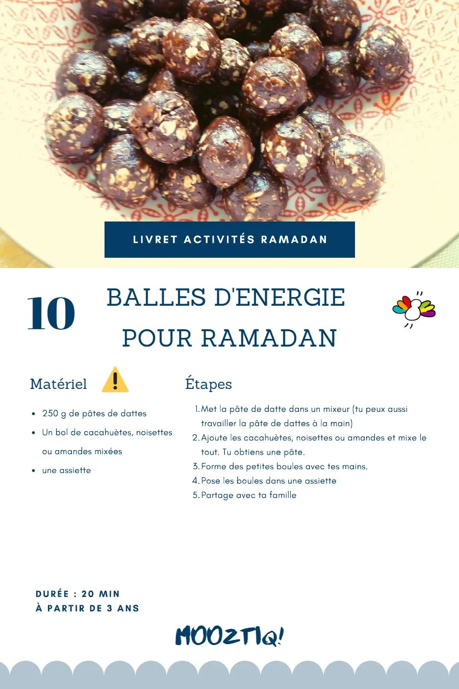 Page 12 du livret, Cuisine et fête l'Aïd, 30 activités pour Ramadan