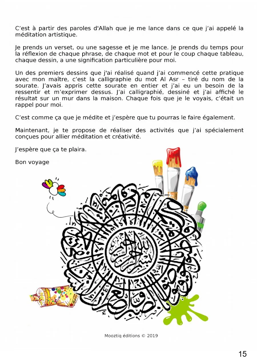 Page 15 du livret, Un petit moustique devenu Mooztiq, Le carnet de voyage de Mooztiq