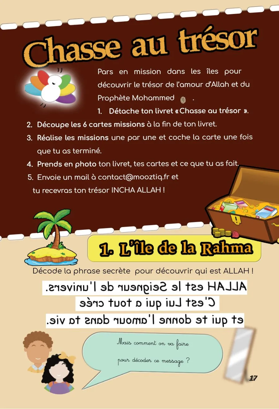Page 17 du magazine, Chasse au trésor, Magazine Mooztiq n°2