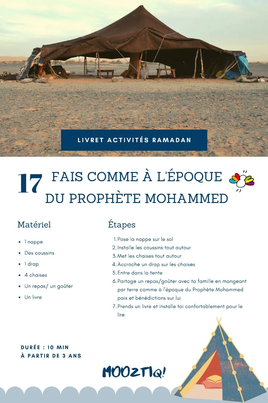 Page 19 du livret, Bouge, explore et prie, 30 activités pour Ramadan