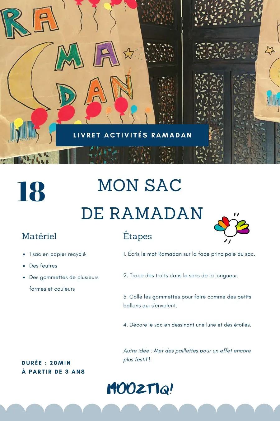 Page 20 du livret, Décore ta maison pour Ramadan, 30 activités pour Ramadan