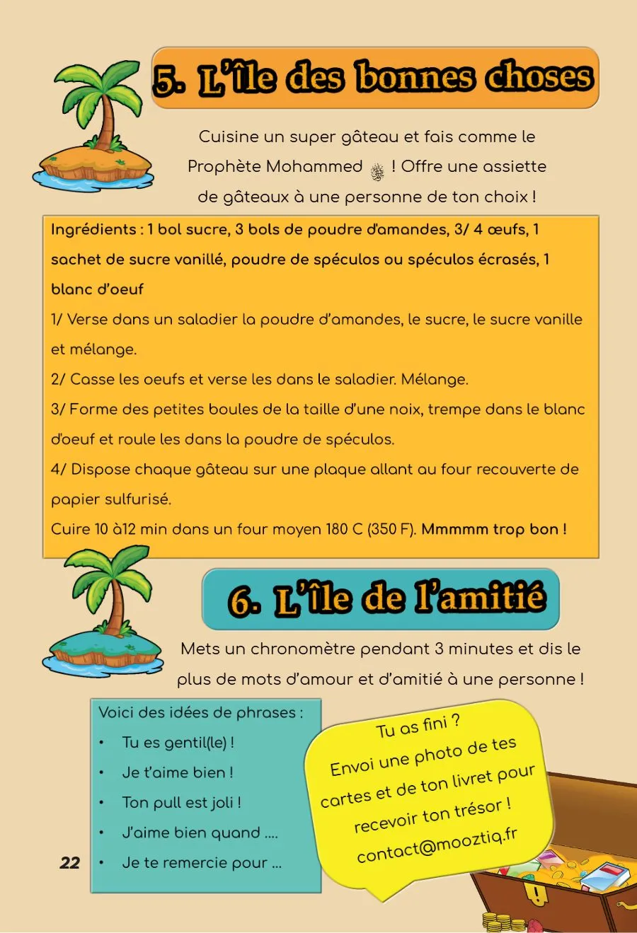 Page 22 du magazine, Chasse au trésor, Magazine Mooztiq n°2