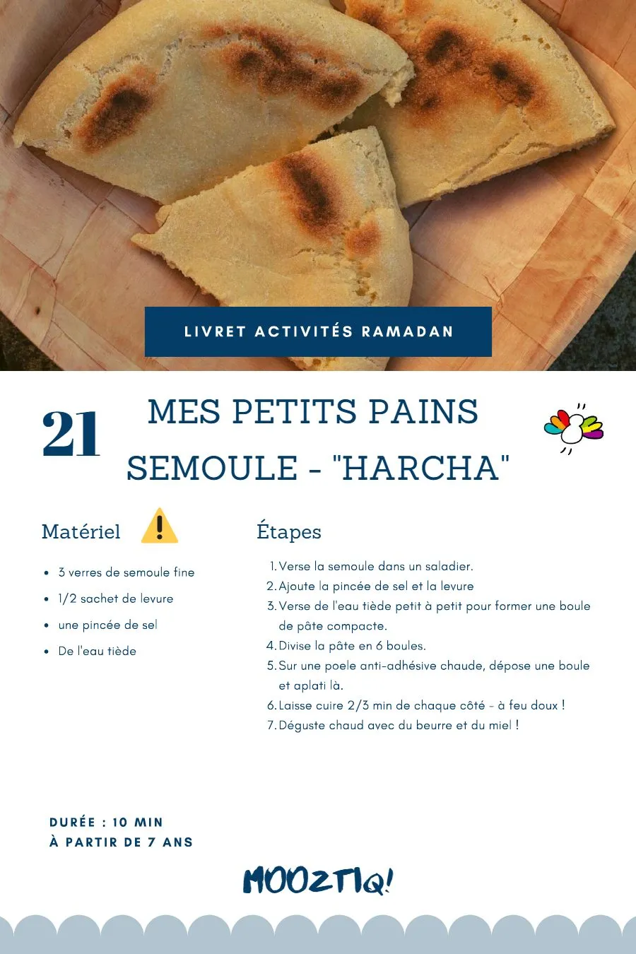 Page 23 du livret, Cuisine et fête l'Aïd, 30 activités pour Ramadan