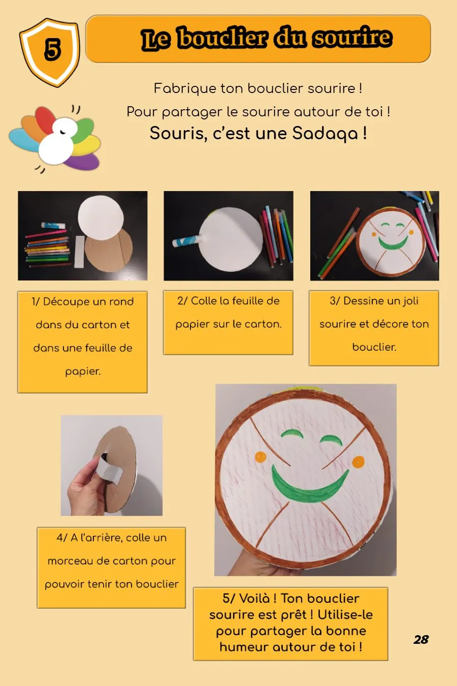 Page 28 du magazine, Mission supers boucliers, Magazine Mooztiq n°4