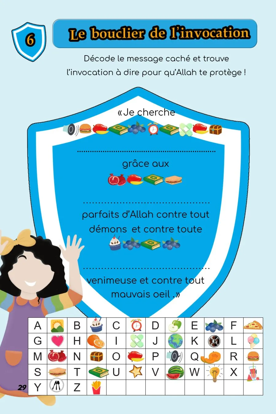 Page 29 du magazine, Mission supers boucliers, Magazine Mooztiq n°4