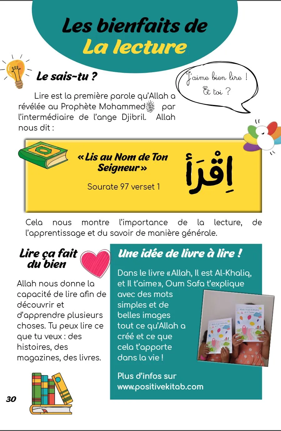 Page 30 du magazine, Les bienfaits de la lecture, Magazine Mooztiq n°3