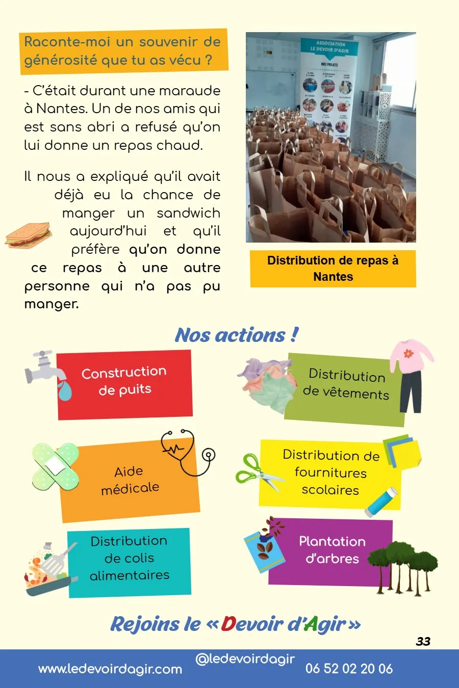 Page 33 du magazine, Humanitiz : le devoir d'agir, Magazine Mooztiq n°4