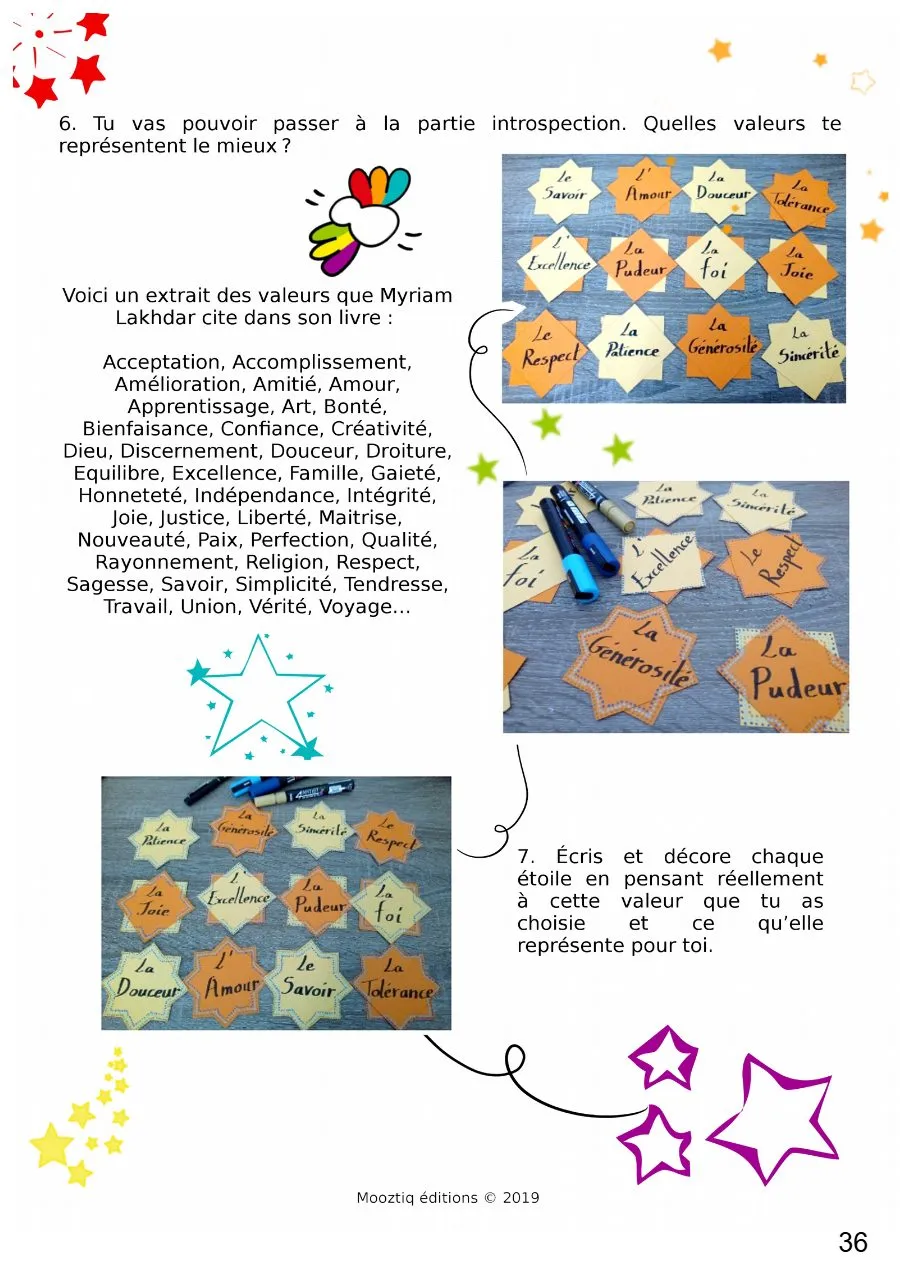 Page 36 du livret, Les valeurs de l'islam, Le carnet de voyage de Mooztiq