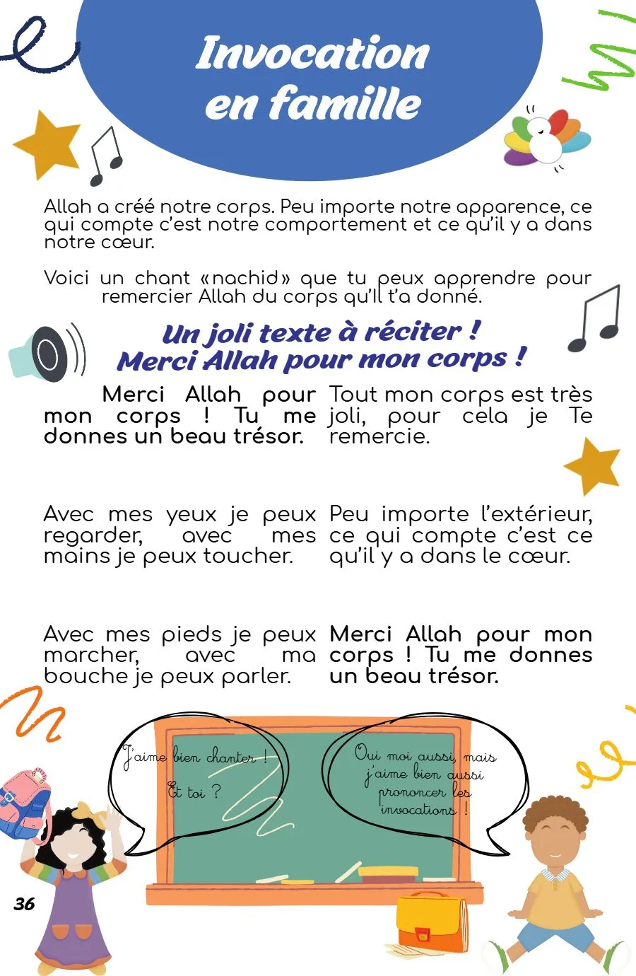 Page 36 du magazine, Invocation en famille, Magazine Mooztiq n°3