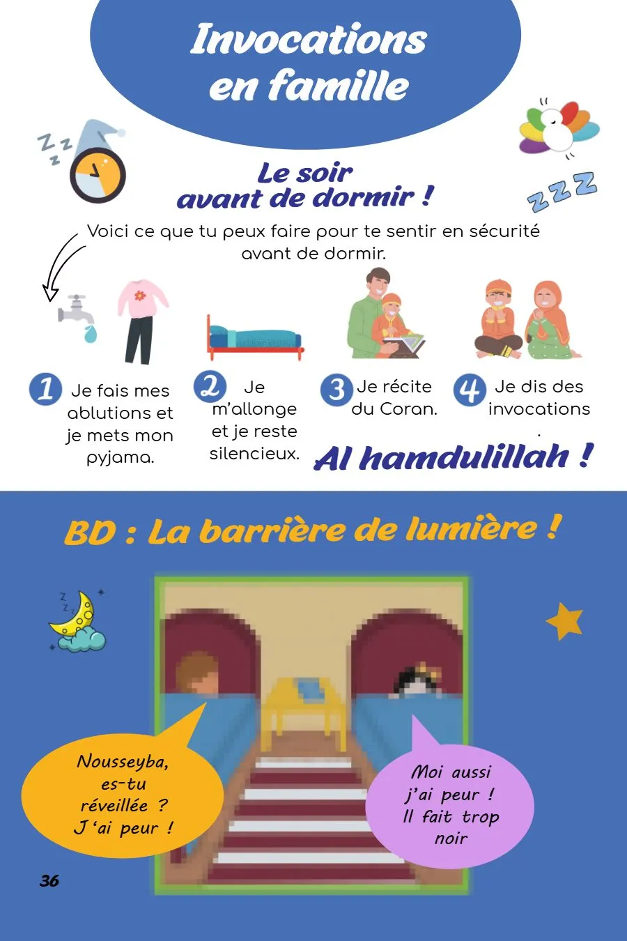 Page 36 du magazine, Invocations en famille, Magazine Mooztiq n°4