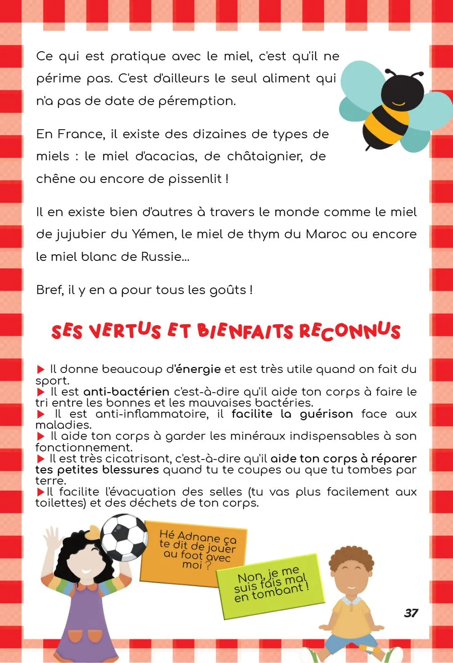 Page 37 du magazine, Dans la cuisine avec Mimo : le miel, Magazine Mooztiq n°2