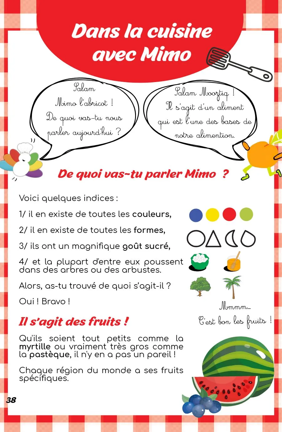 Page 38 du magazine, Dans la cuisine avec Mimo, Magazine Mooztiq n°3