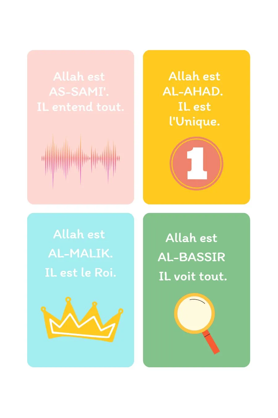 Page 39 du livret, Mooztiq game : le memory des Noms d'Allah, Mooztiq part en vacances