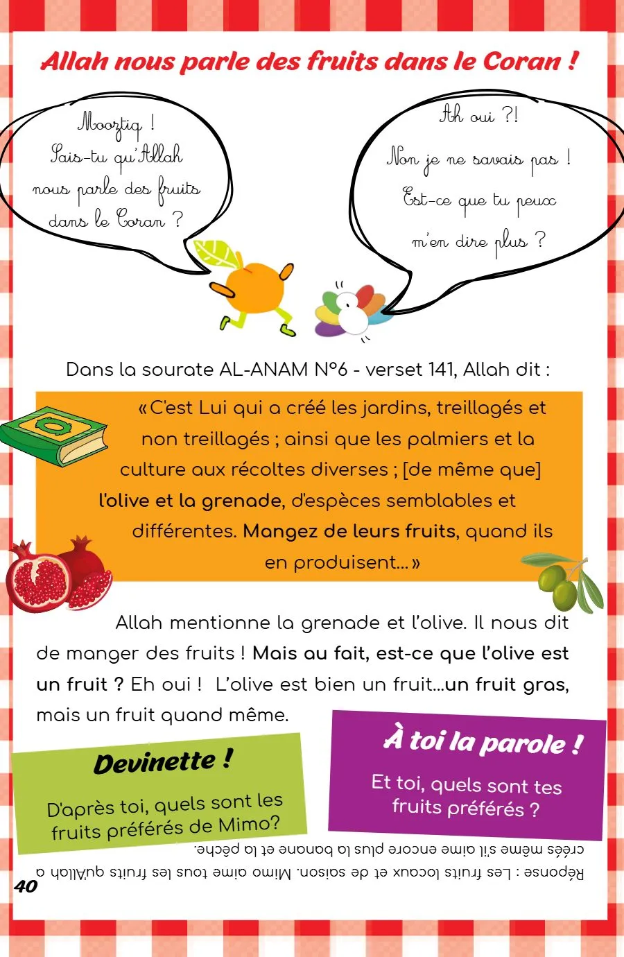 Page 40 du magazine, Dans la cuisine avec Mimo, Magazine Mooztiq n°3