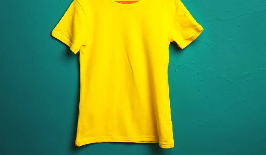 Un t-shirt jaune avec Mooztiq dessiné dessus