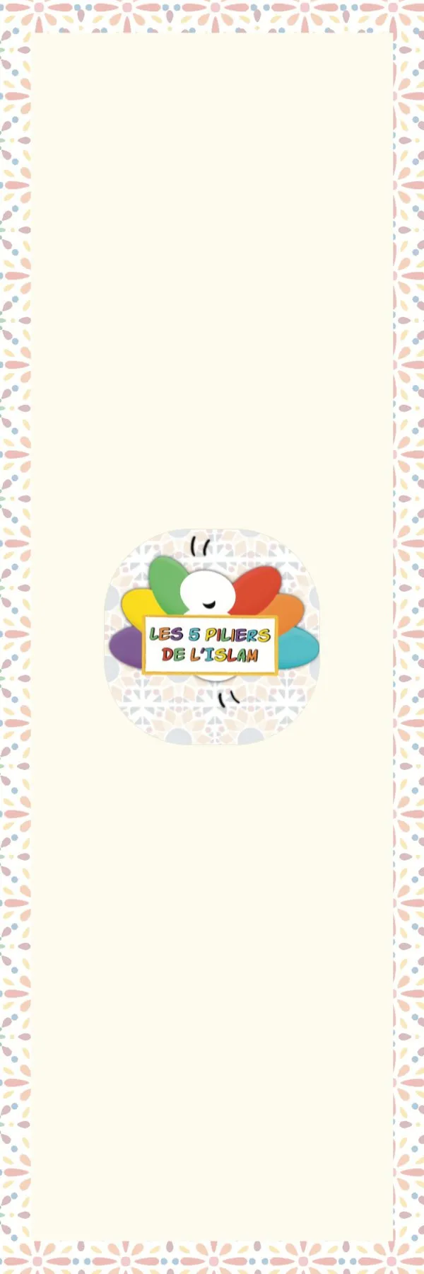 Marque-page blanc avec Mooztiq : « Les 5 piliers de l'islam »
